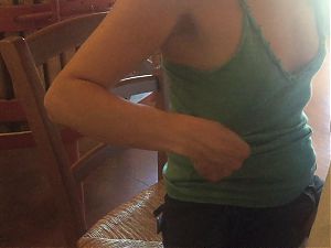 Wife flashing tits in restaurant, braless nipples slip out