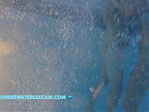 This Teen 18+ couple is so horny, they MUST fuck underwater in the pool and your are watching