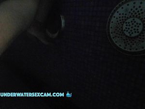 Interracial underwater fuck in pool with cum shot and watched by voyeur s hidden cam