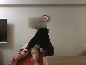 Legit Blonde Masseuse Giving in to Huge Asian Cock - 1st appearance