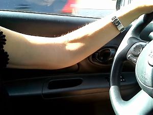 Masturbation in the car while driving